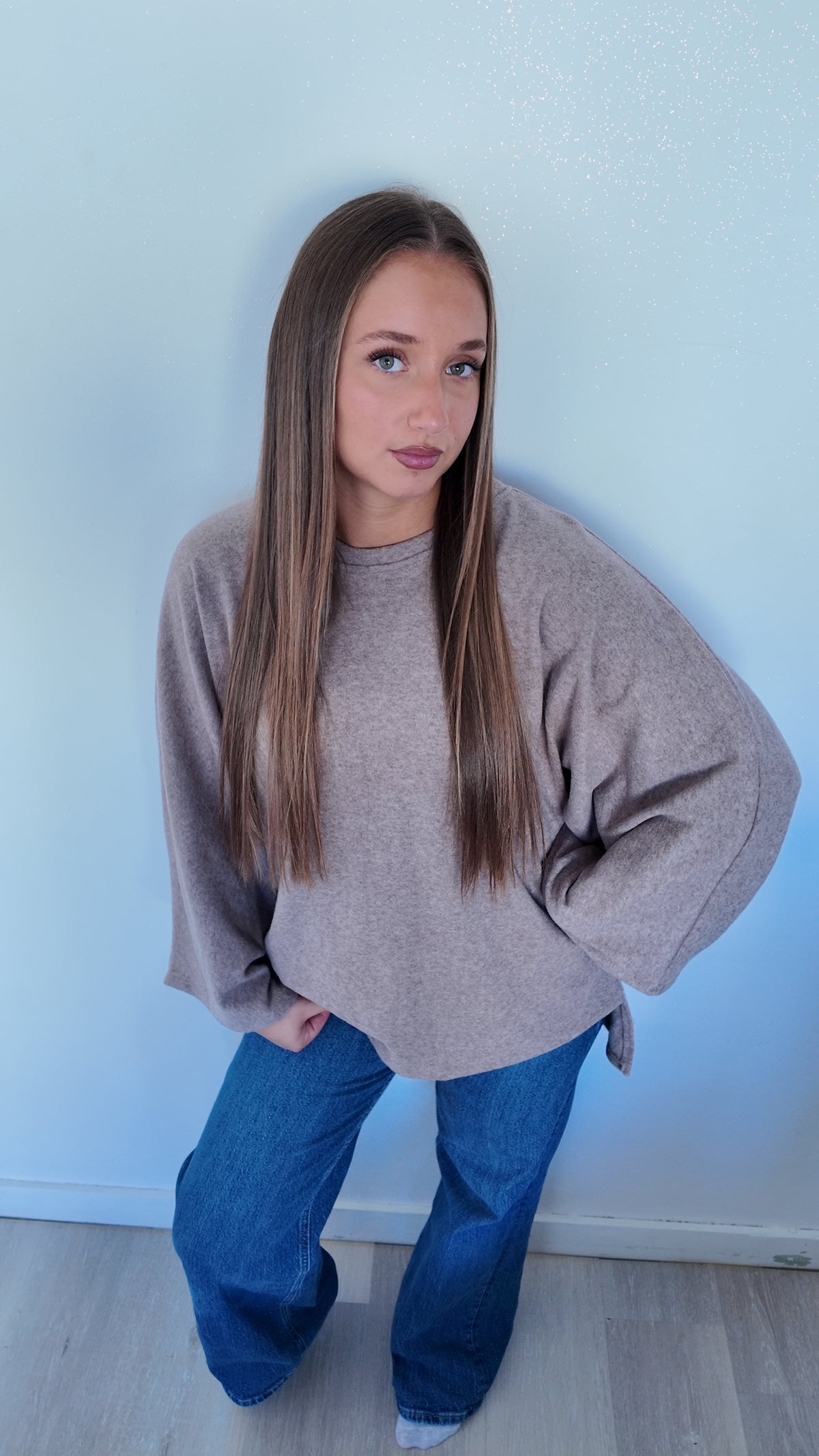 T-shirt oversize taupe