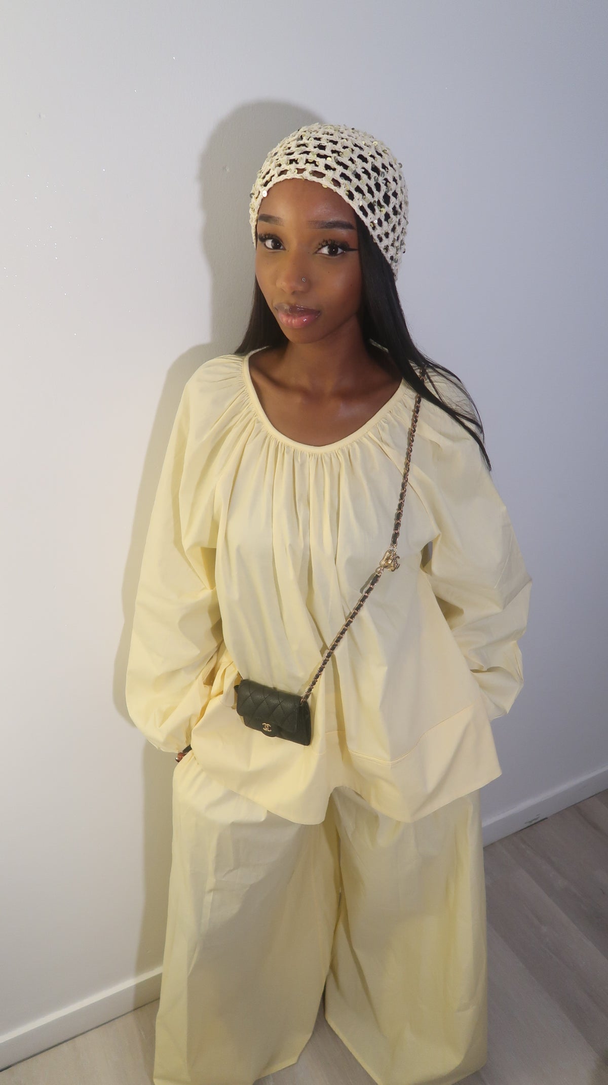 Ensemble popeline jaune