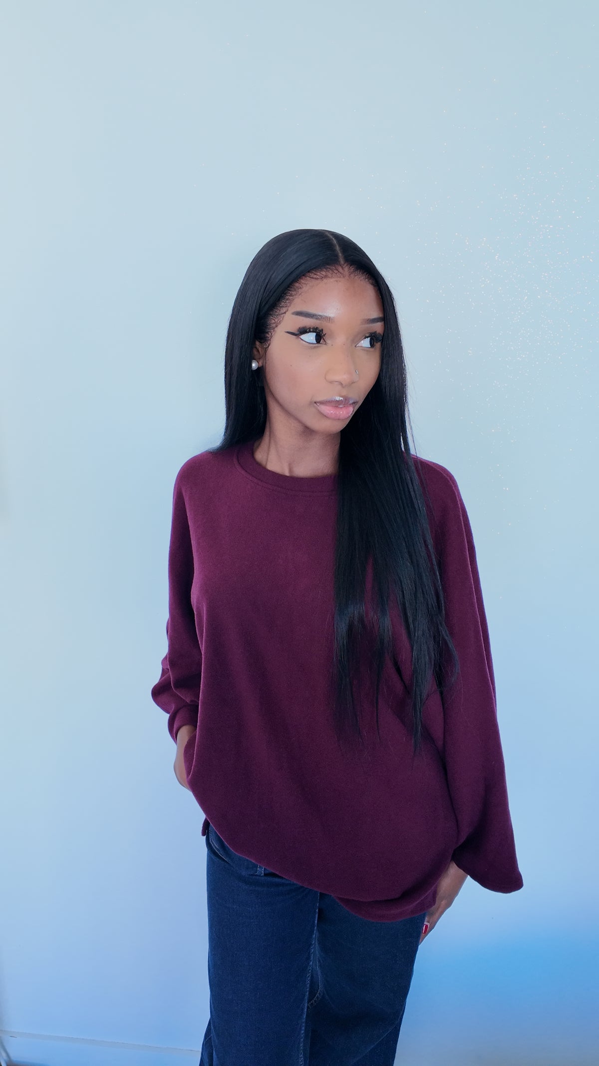 T-shirt oversize bordeaux