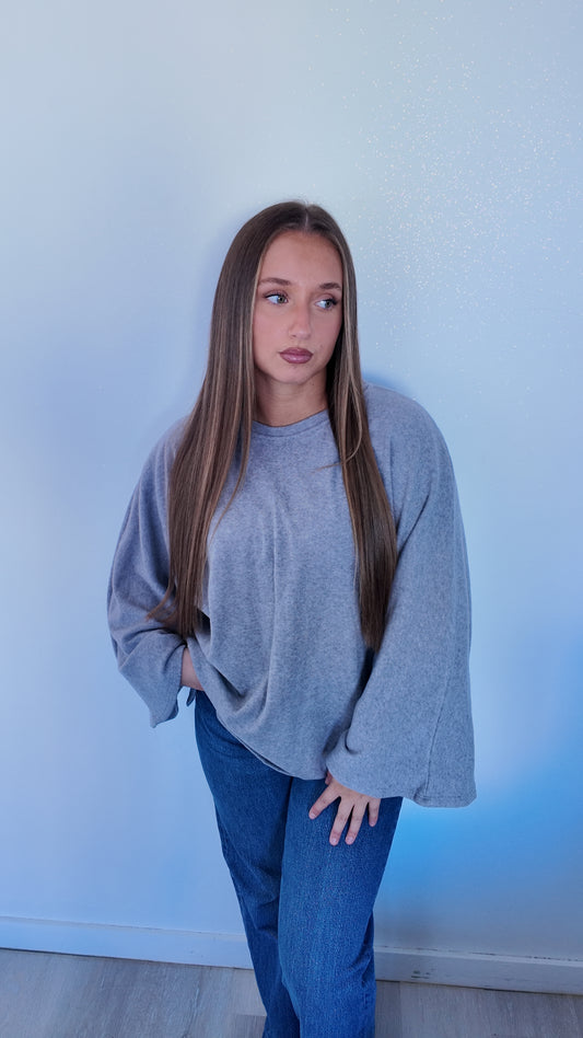 T-shirt oversize gris clair