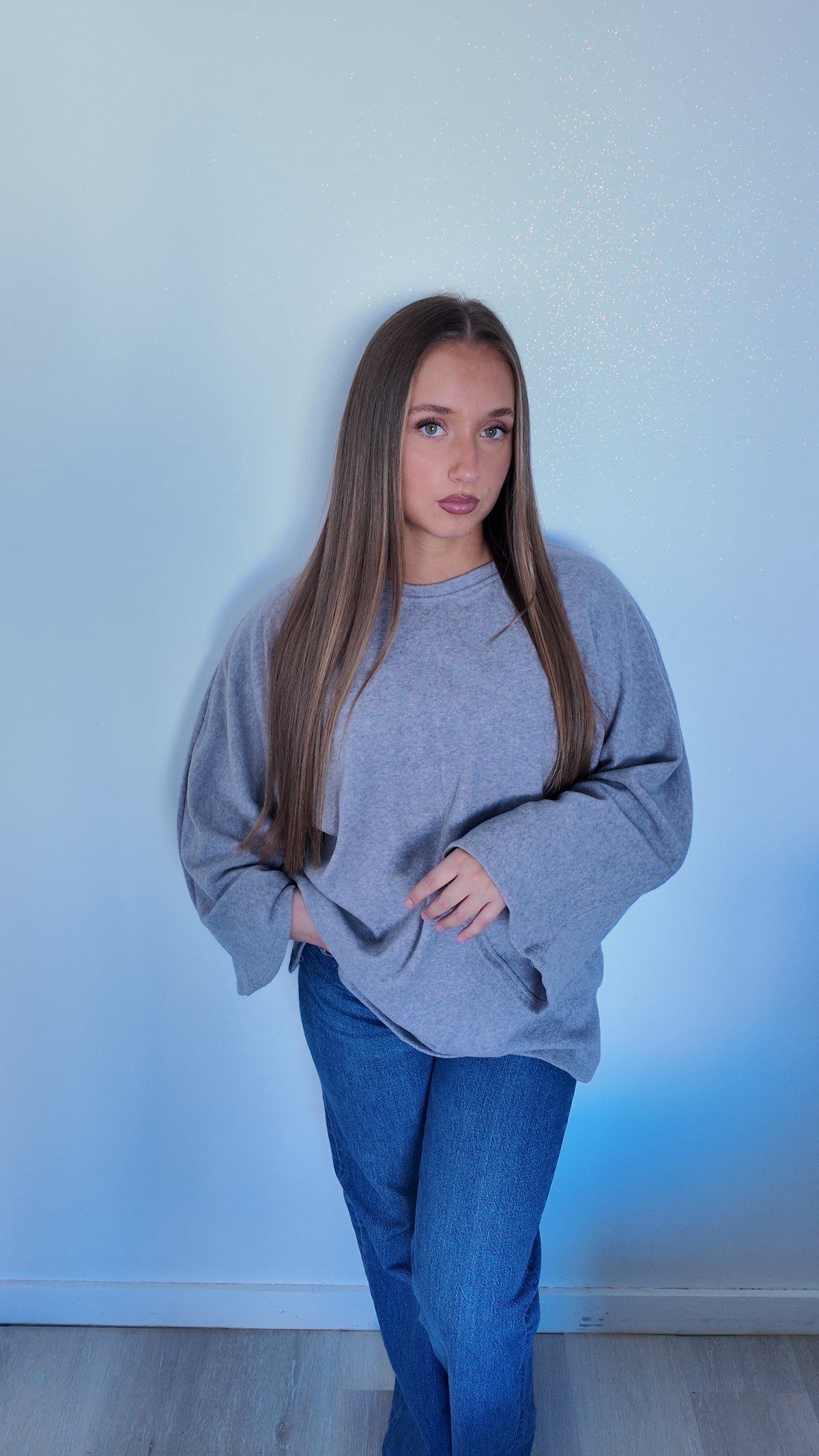 T-shirt oversize gris clair