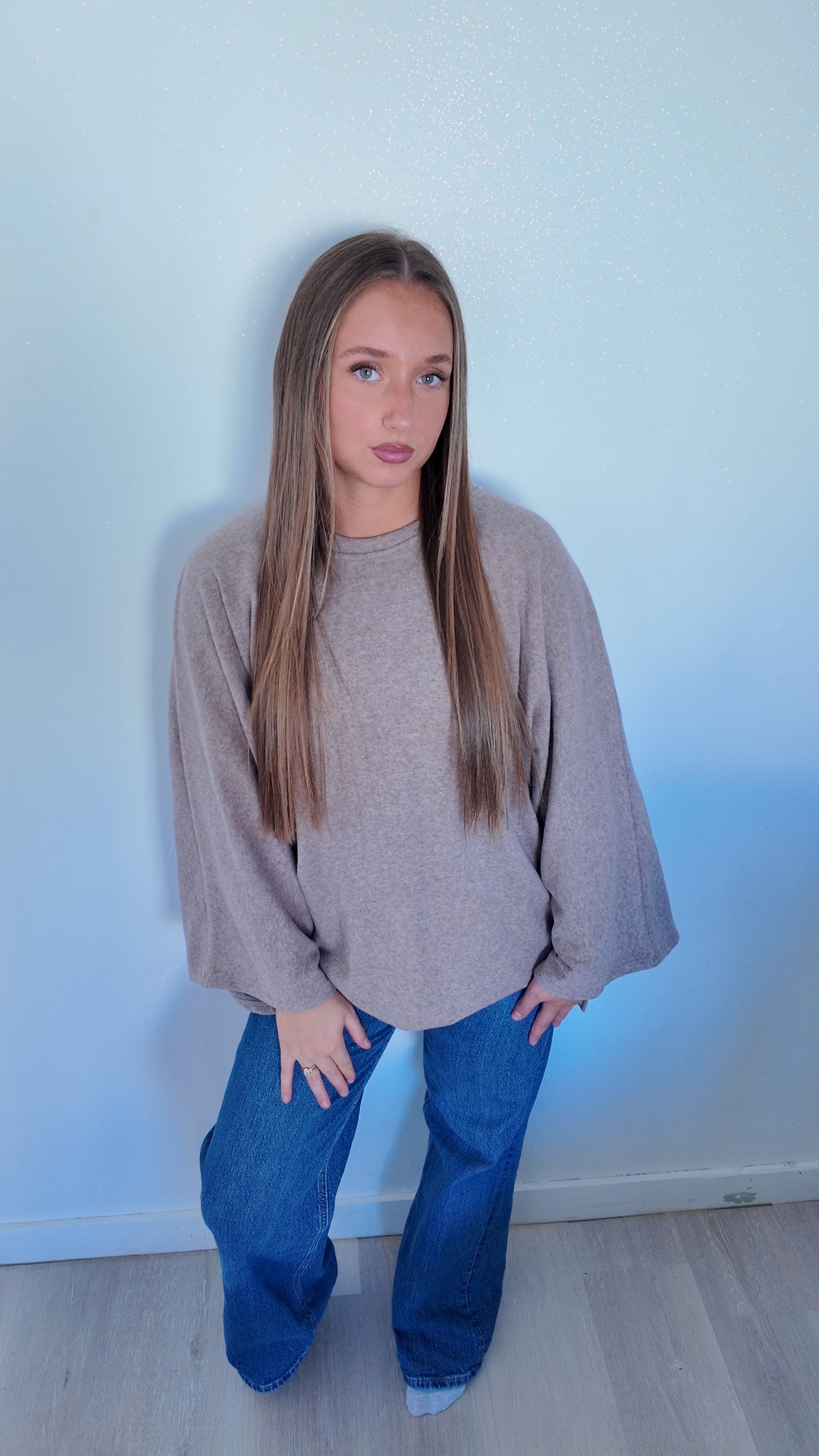 T-shirt oversize taupe