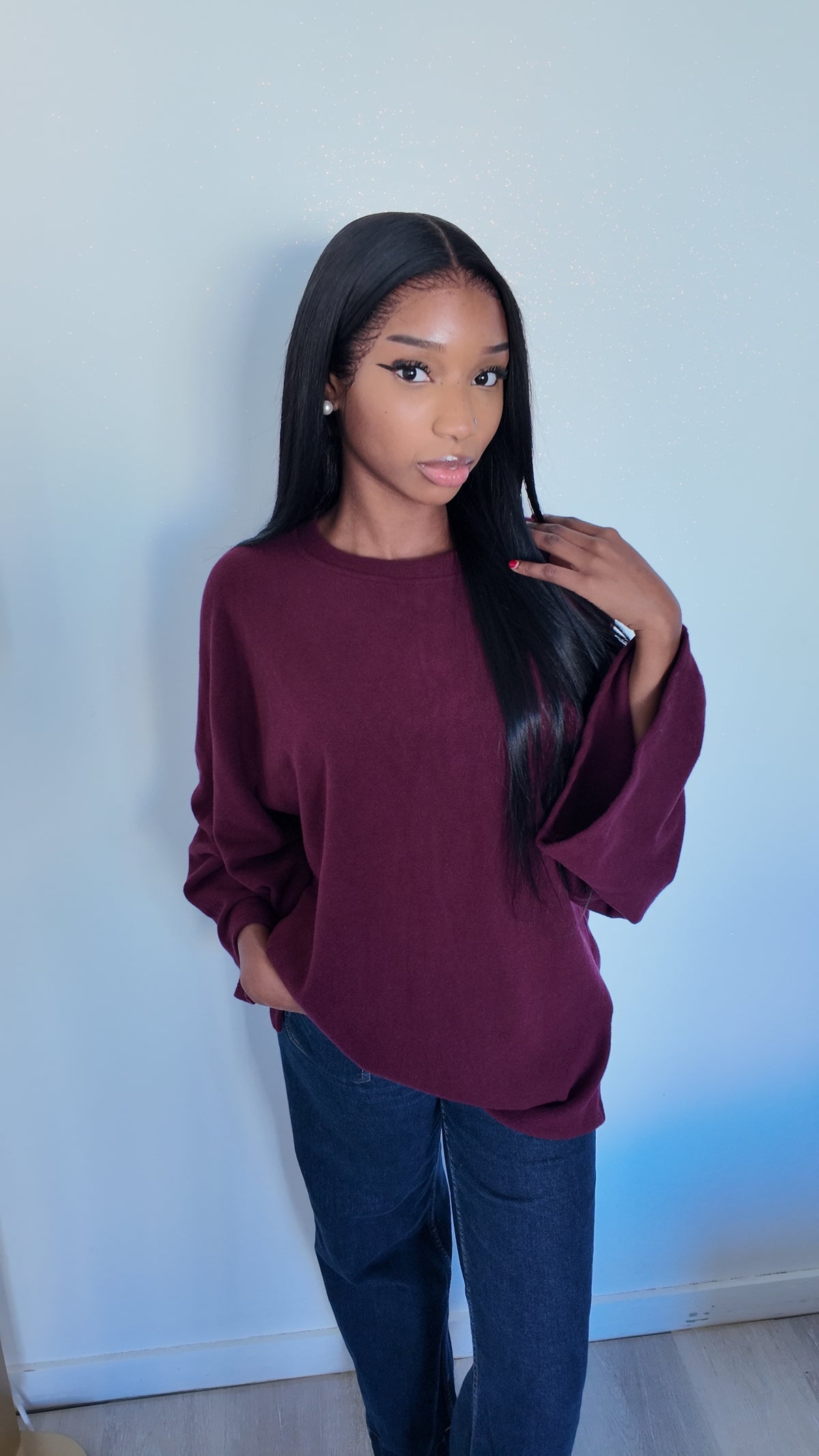 T-shirt oversize bordeaux