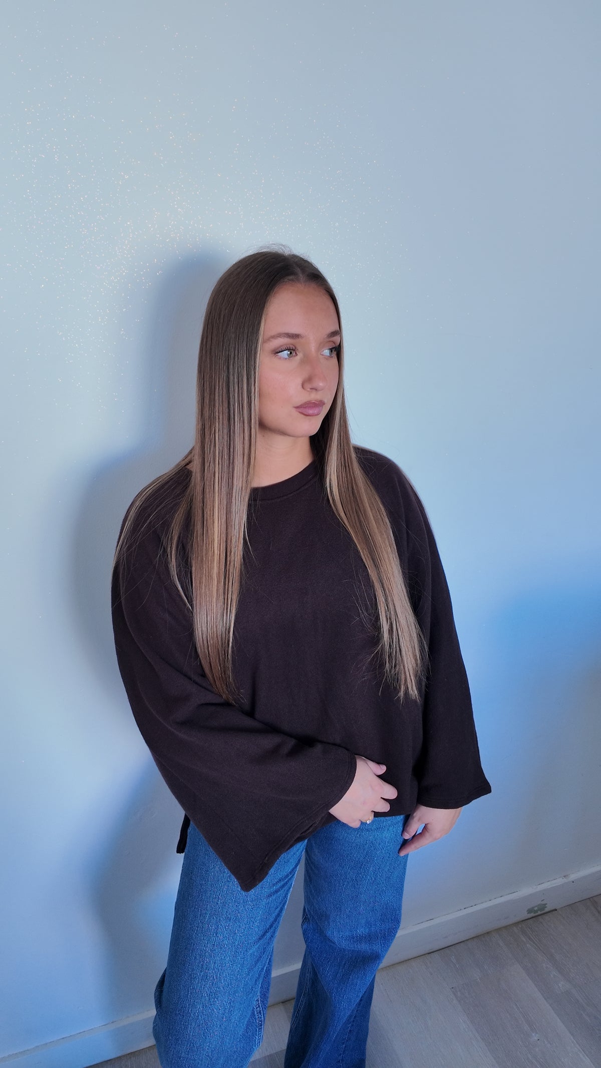 T-shirt oversize marron