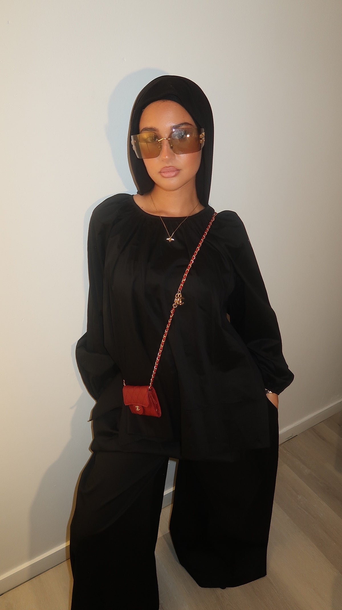 Ensemble popeline noir