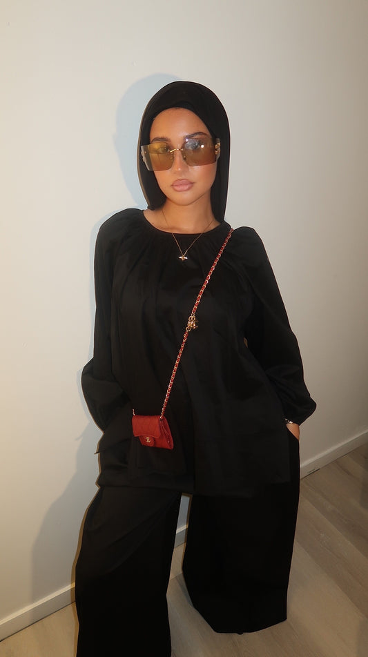Ensemble popeline noir