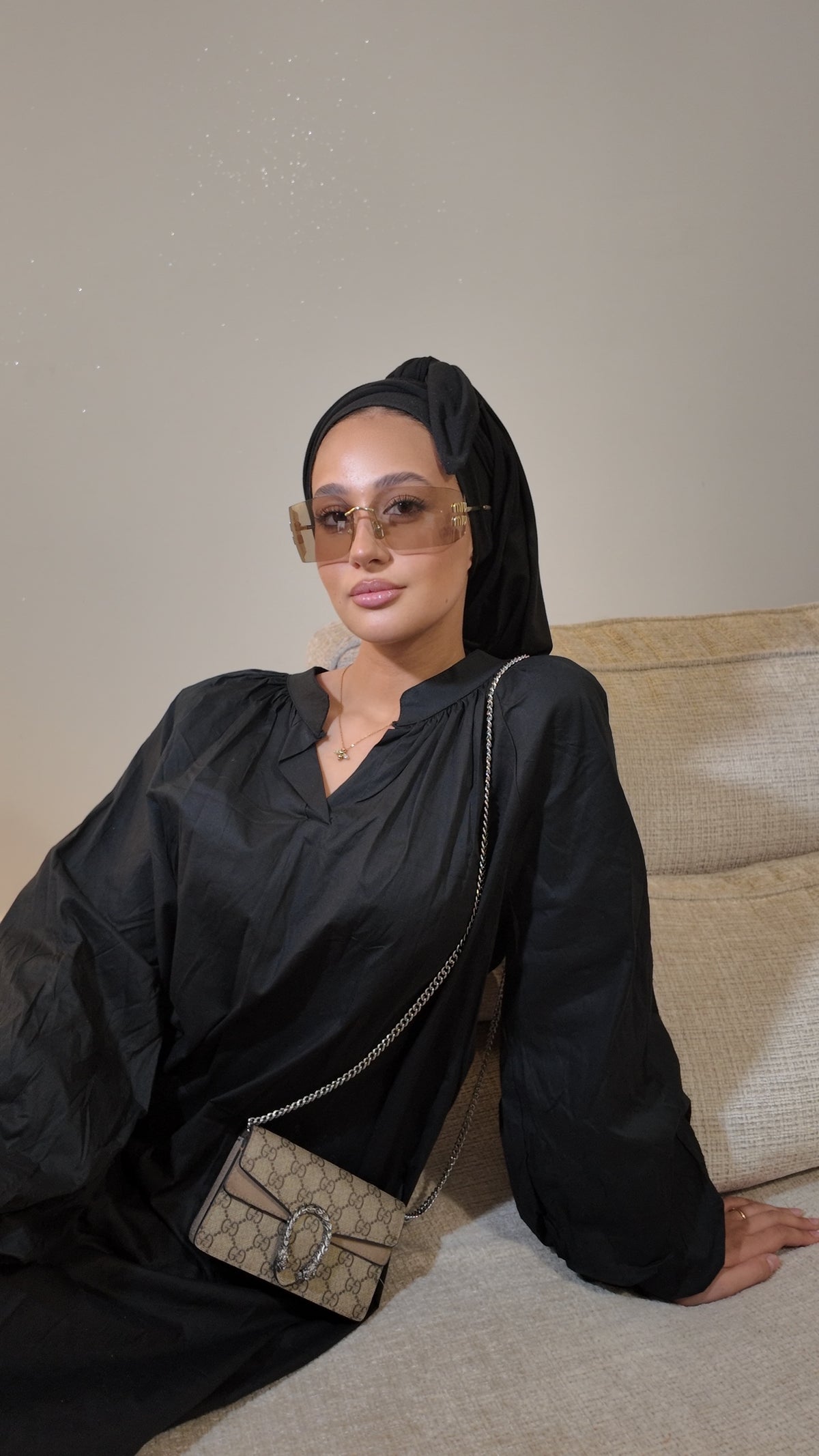 Robe manches bouffantes noir