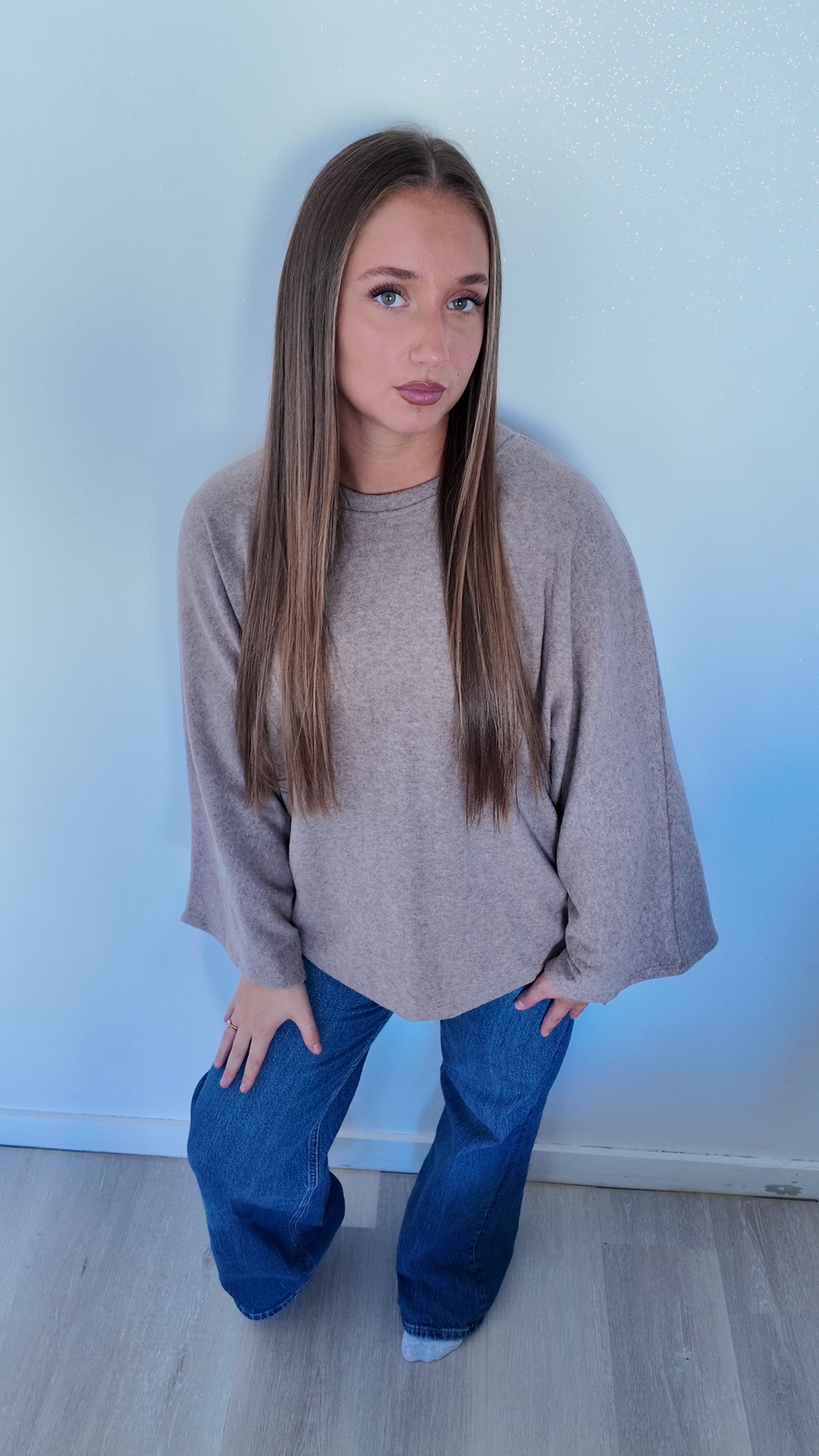 T-shirt oversize taupe