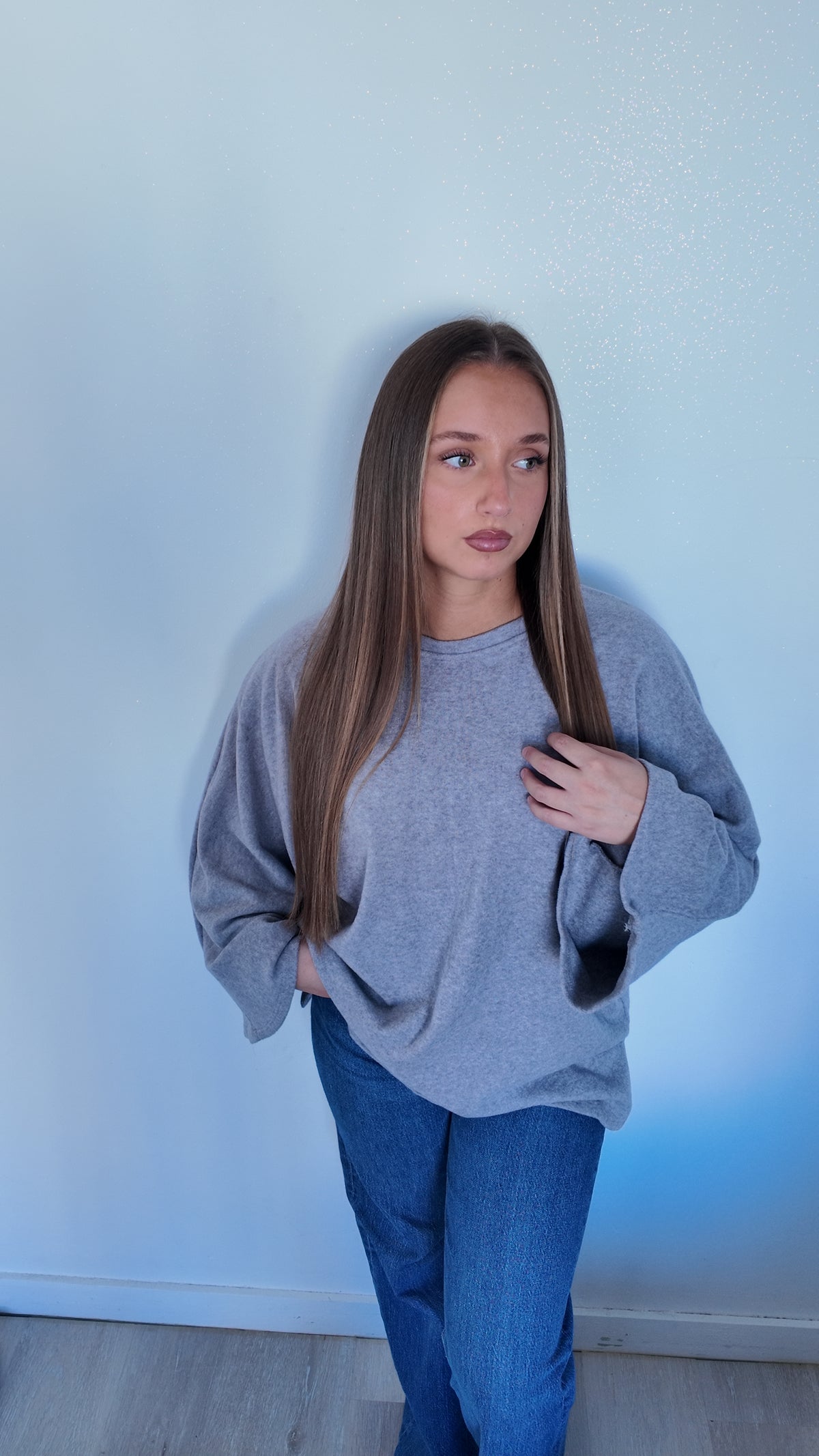 T-shirt oversize gris clair