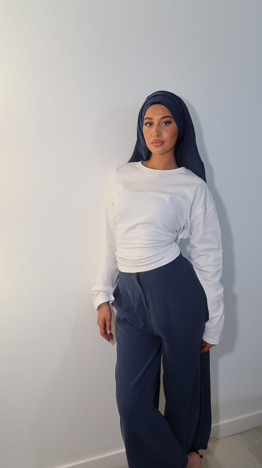 Pantalon 3/4 bleu foncé